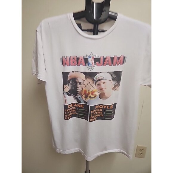 DEANE V HOYLE WHITE MEN CAN’T JUMP BASKETBALL VIDEO GAME PARODY SHIRT Unisex Tee - Picture 2 of 5